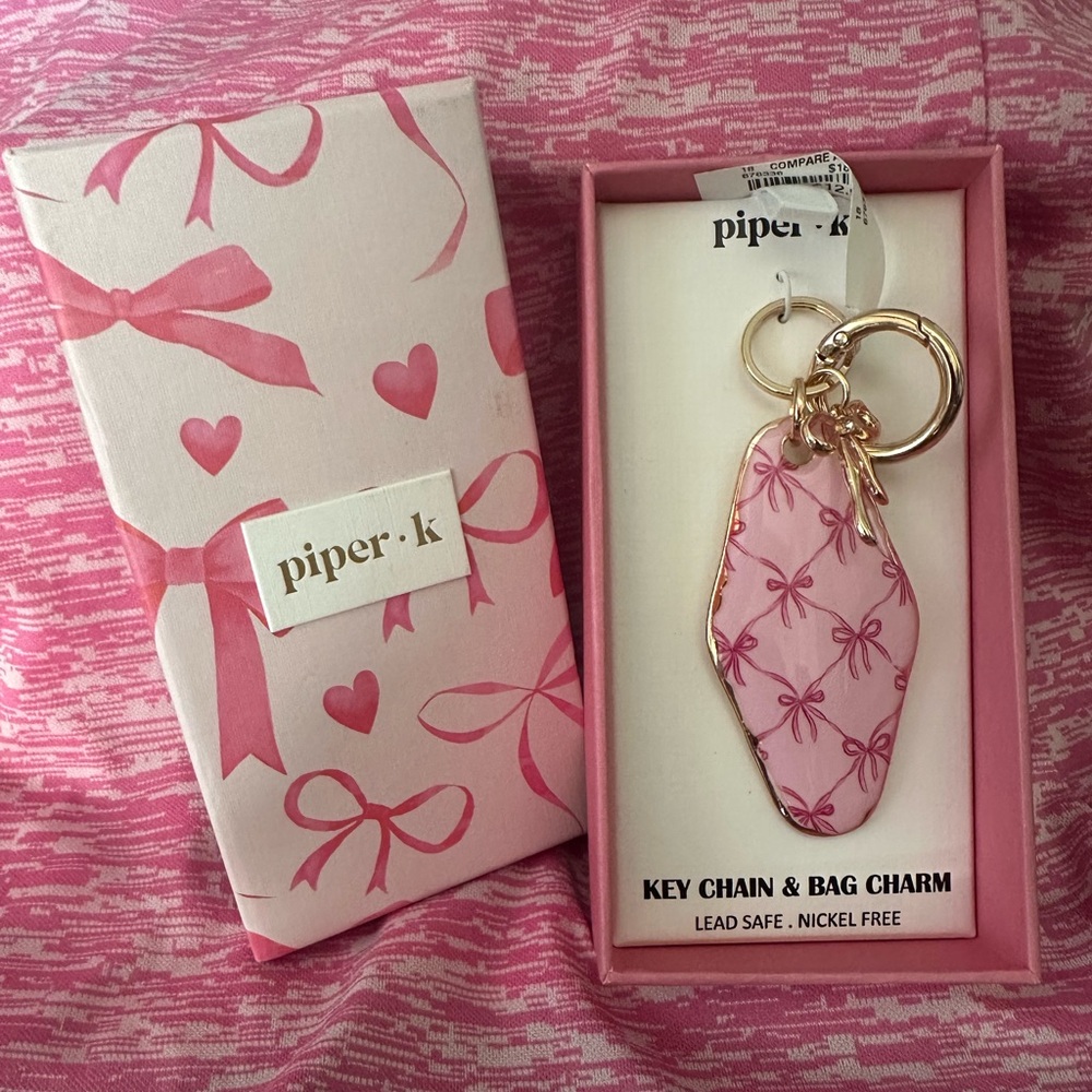 Piper K Pink Key Chain & Bag Charm